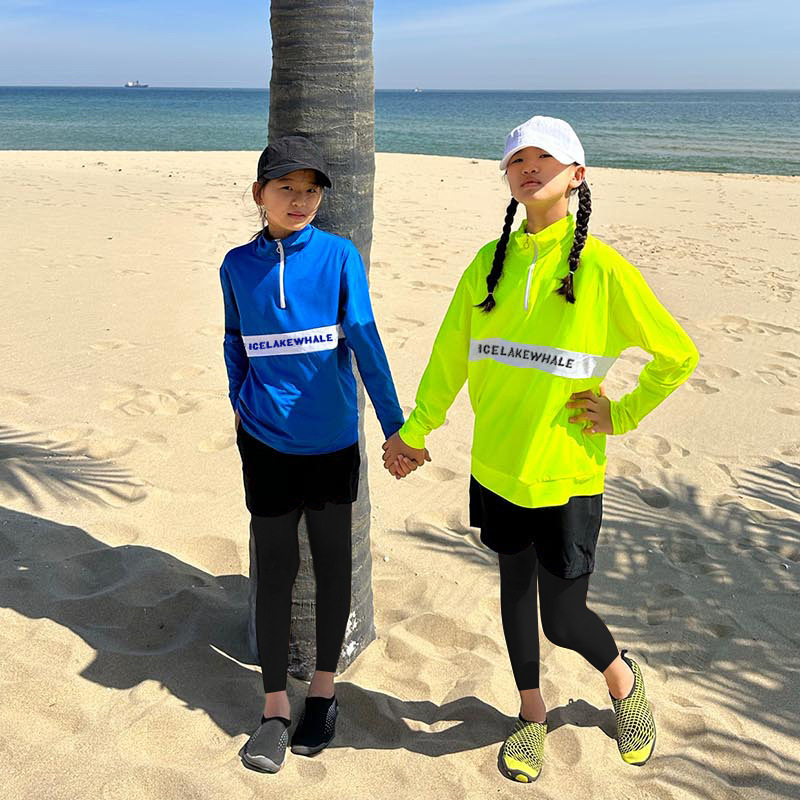Rash Guard Long Sleeve - Traje de baño de neón de