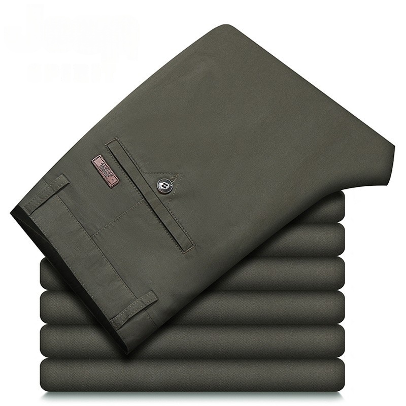 Summer Green Clothing - Pantalones informales de algodón para primavera