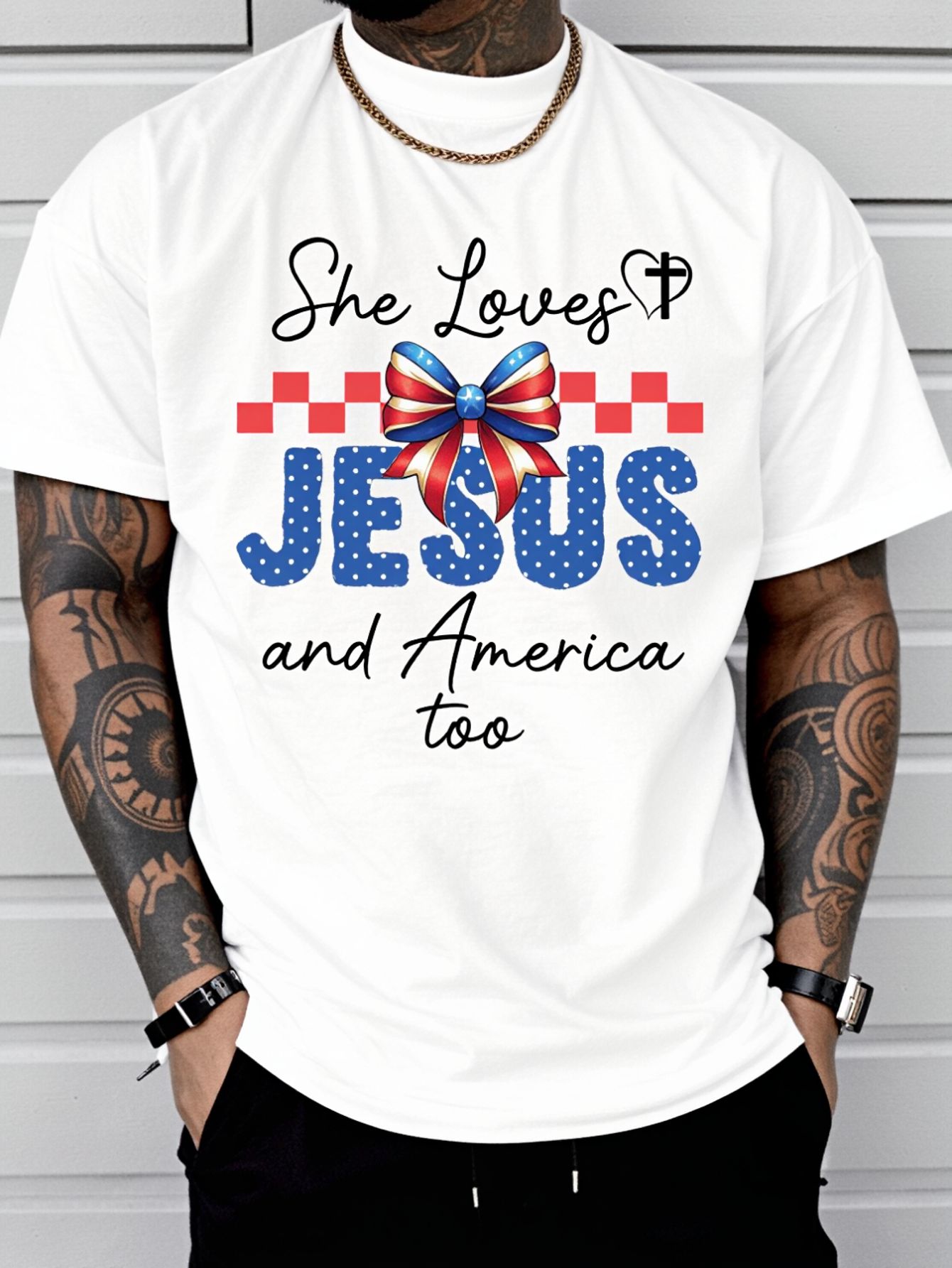 Summer Clothing Not Shein - Camiseta con estampado de la bandera