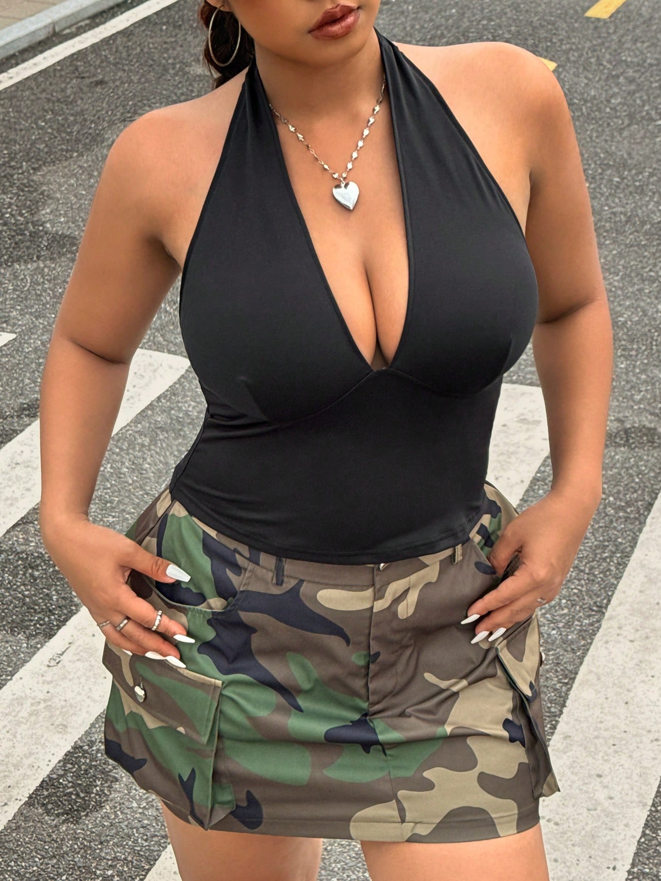 Summer Clothing Plus Size Women - Nueva Moda, Color Sólido, Talla Grande,