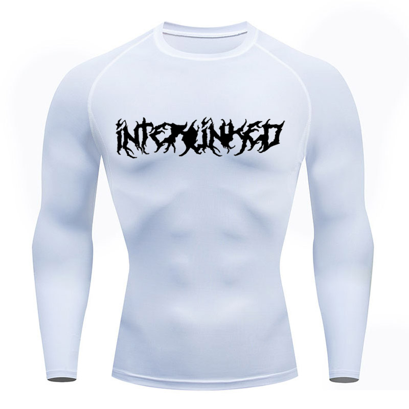 Rash Guard Long Sleeve - Camisa blanca de compresión de manga