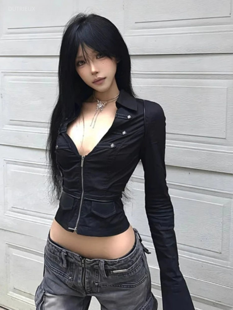 Summer Clothing Aesthetic - Blusa Sexy de estética Y2k para