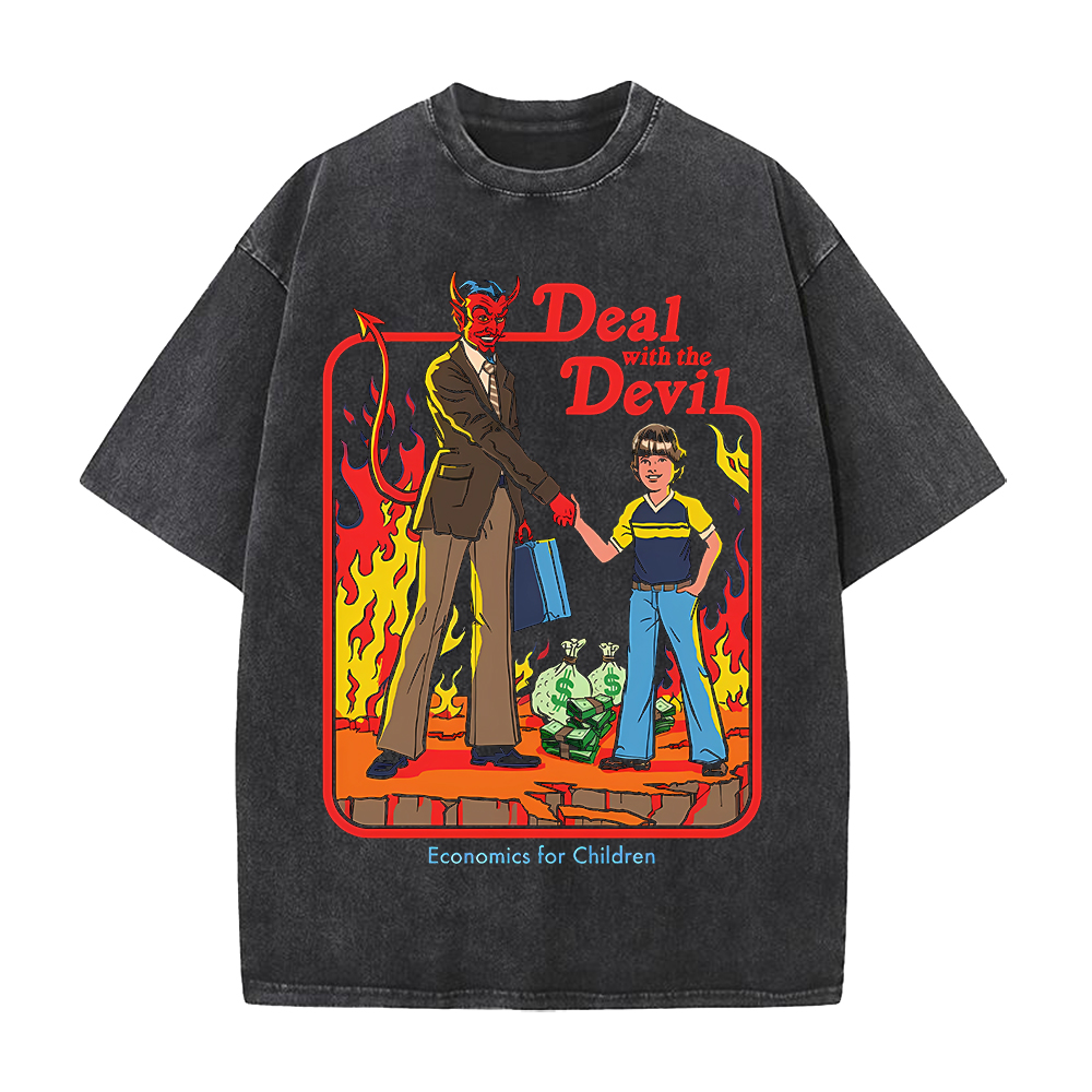 Summer Clothing Deals - Camiseta estampada Deal With The Devil,