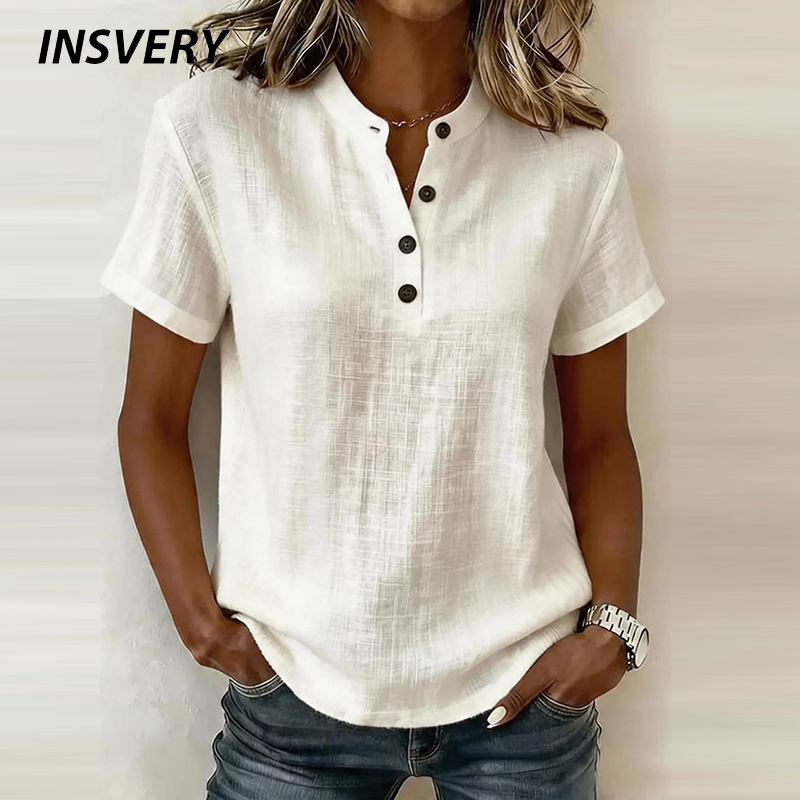 Summer Clothing Men Linen - Blusas Básicas de Verano de Manga