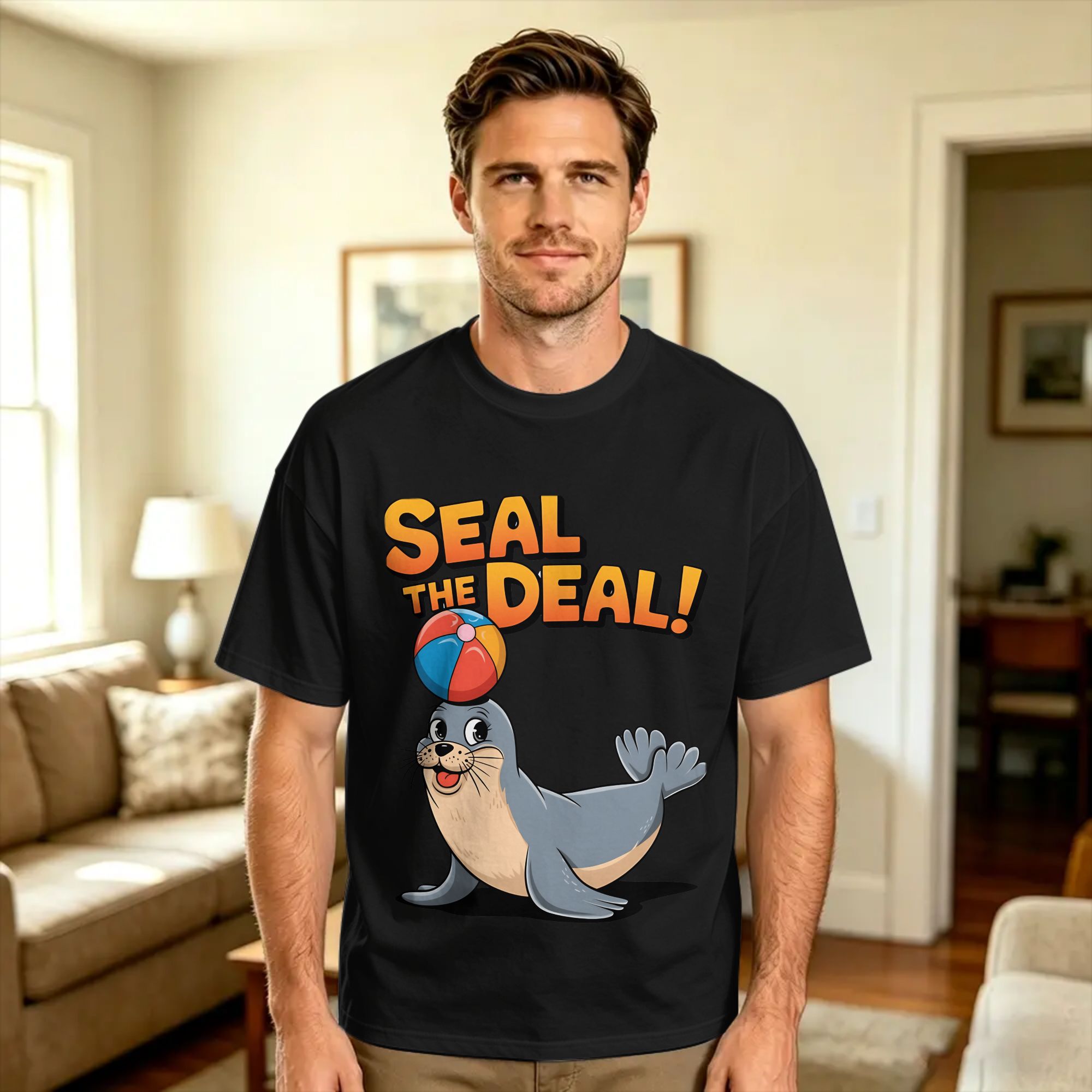 Summer Clothing Deals - Camiseta Seal The Deal, camisetas Hippie,