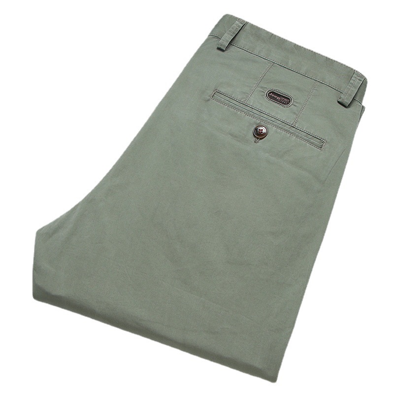 Summer Green Clothing - Pantalones informales 97% algodón para hombre,