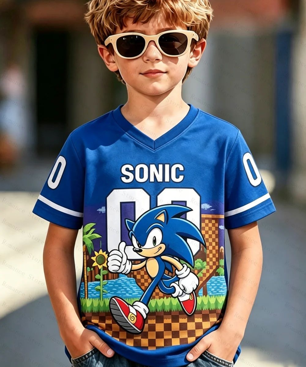 Summer 2026 Kids Clothing - Camiseta infantil de Sonic 2026 para