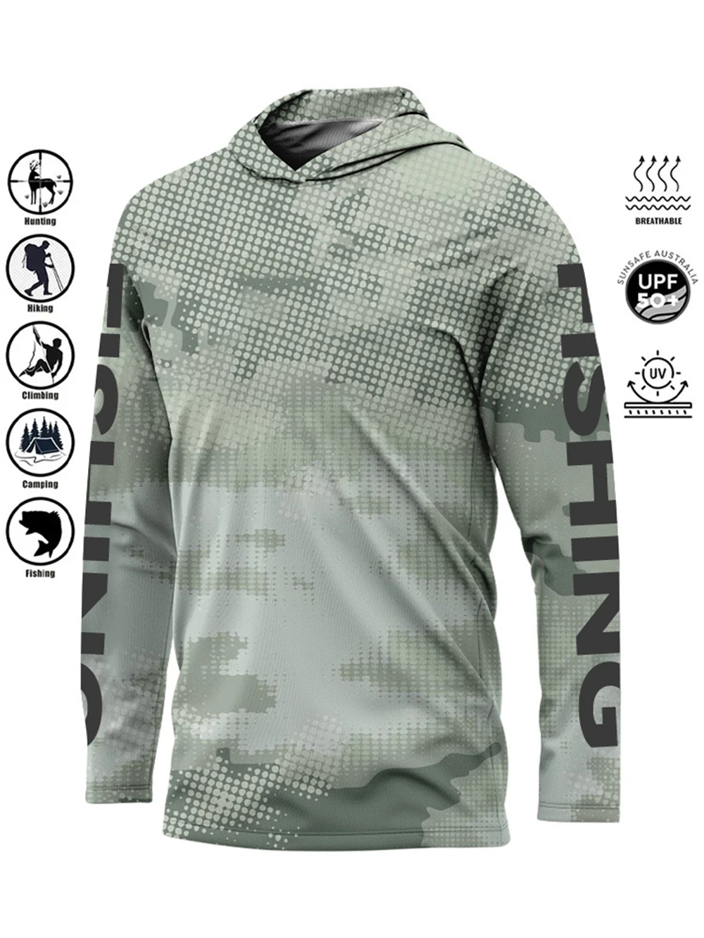 Rash Guard Long Sleeve - Camiseta de pesca MALFC Hood, ropa
