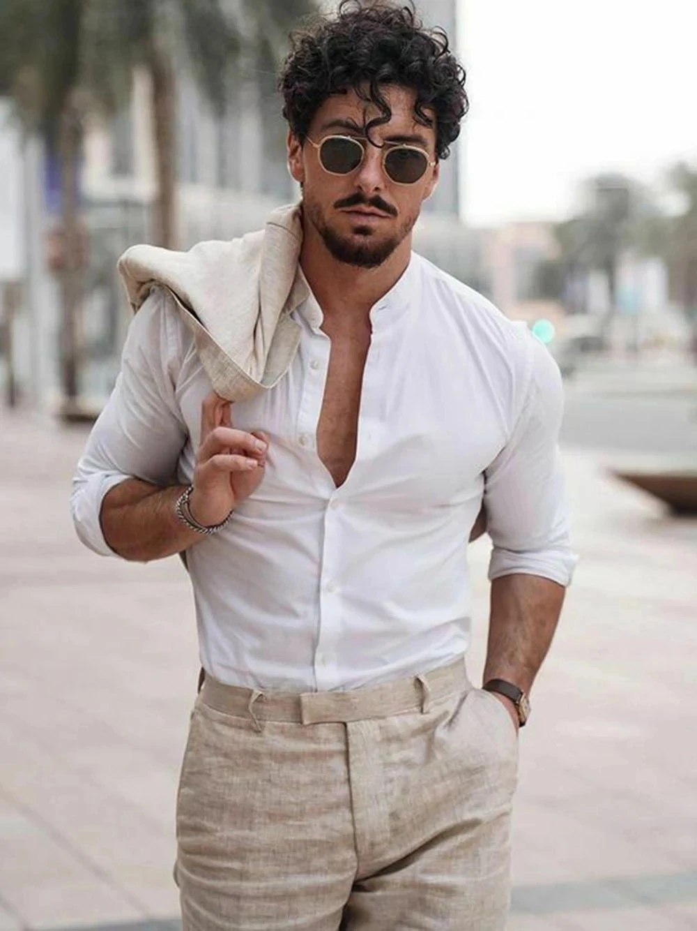 Trajes de Lino para Hombre, Es - Summer Clothing Men Linen reseña y precio