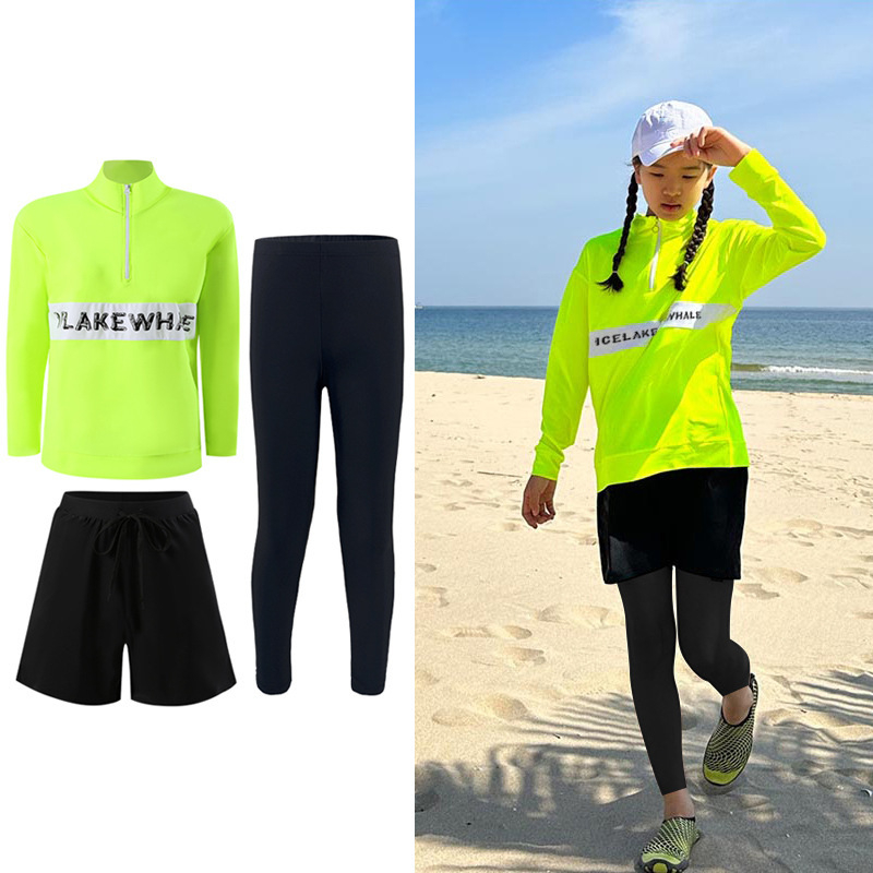 Traje de baño de neón de manga - Rash Guard Long Sleeve reseña y precio