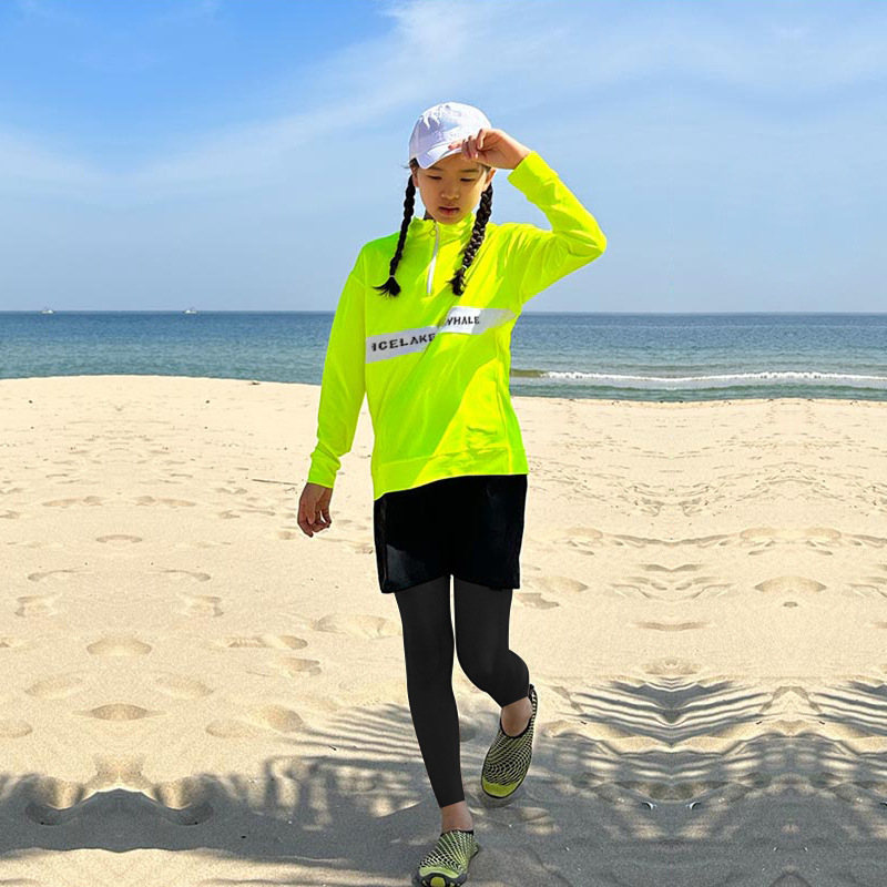 Traje de baño de neón de manga - Rash Guard Long Sleeve reseña y precio
