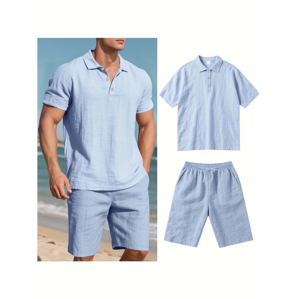 Traje de verano para hombre, c - Summer Clothing Men Linen reseña y precio