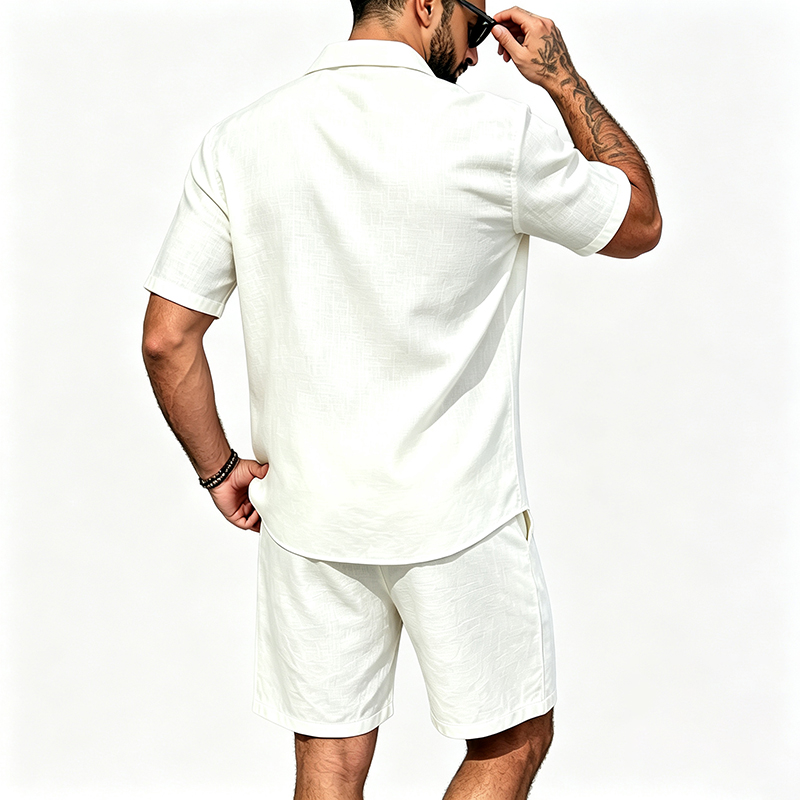 Conjunto de Dos Piezas de Lino - Summer Clothing Men Linen reseña y precio