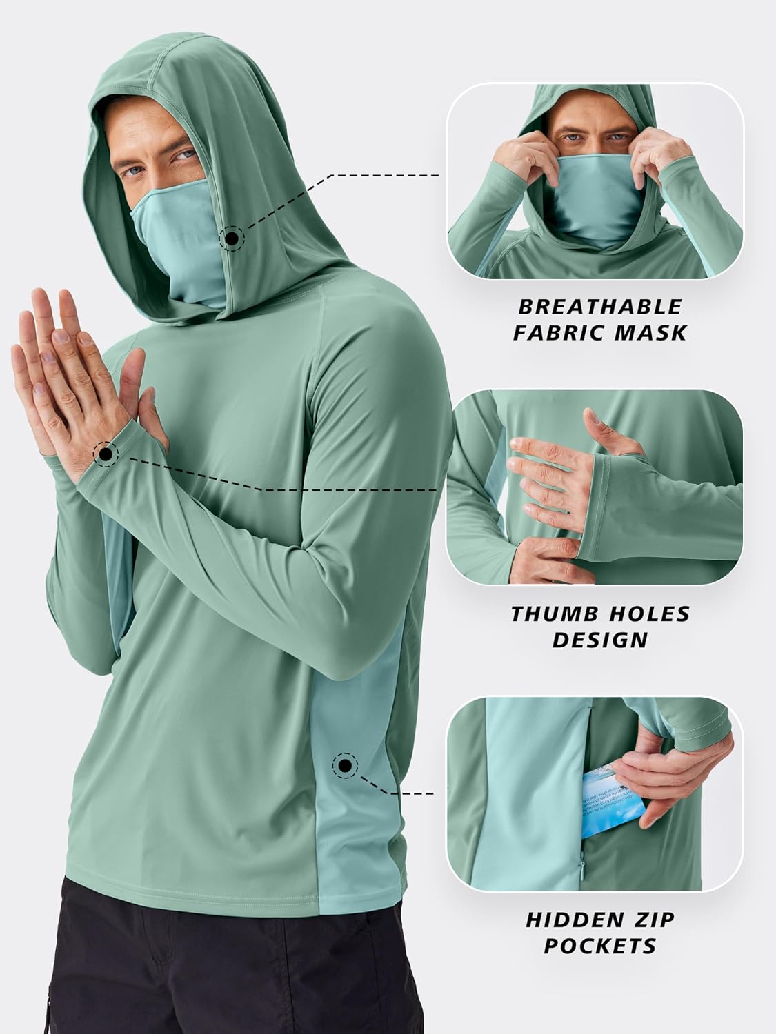Sudadera con Capucha y Protecc - Rash Guard Long Sleeve reseña y precio