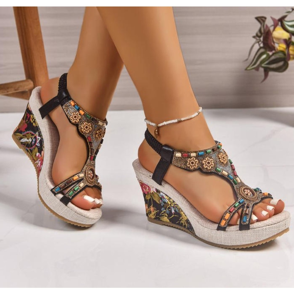 Sandalias de Plataforma con Cu - Summer Clothing Plus Size Women reseña y precio