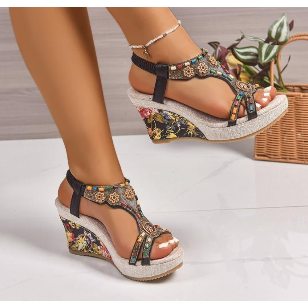 Sandalias de Plataforma con Cu - Summer Clothing Plus Size Women reseña y precio