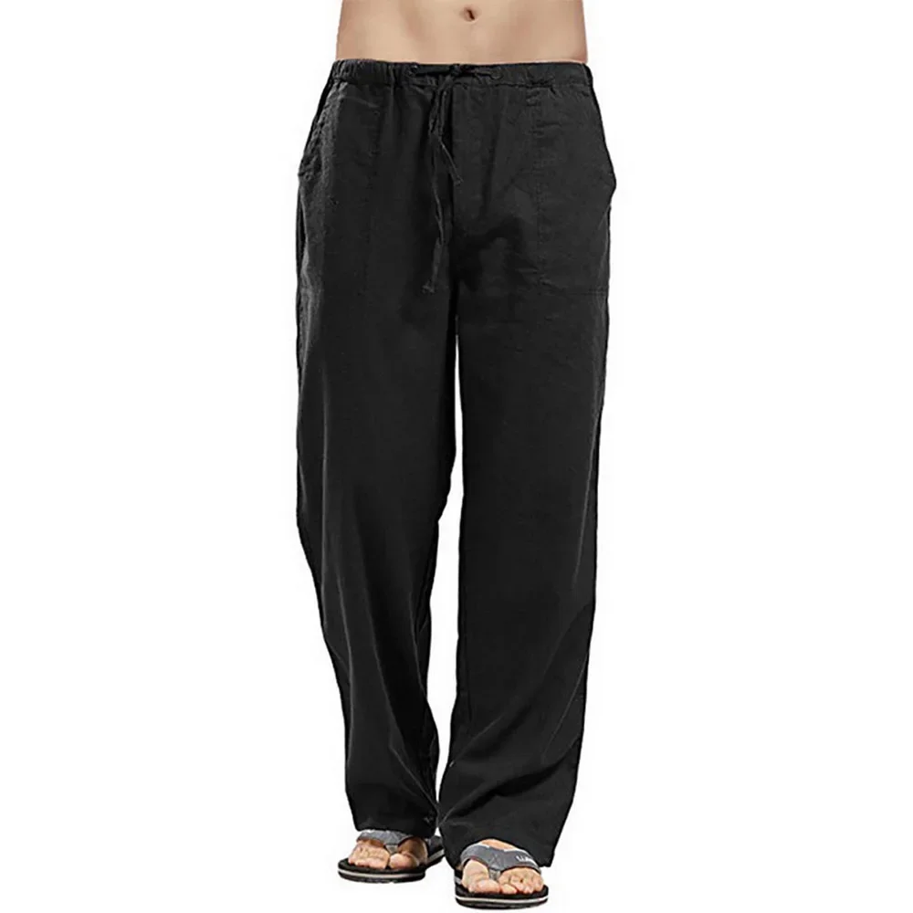 Pantalones informales para hom - Summer Clothing Men Linen reseña y precio