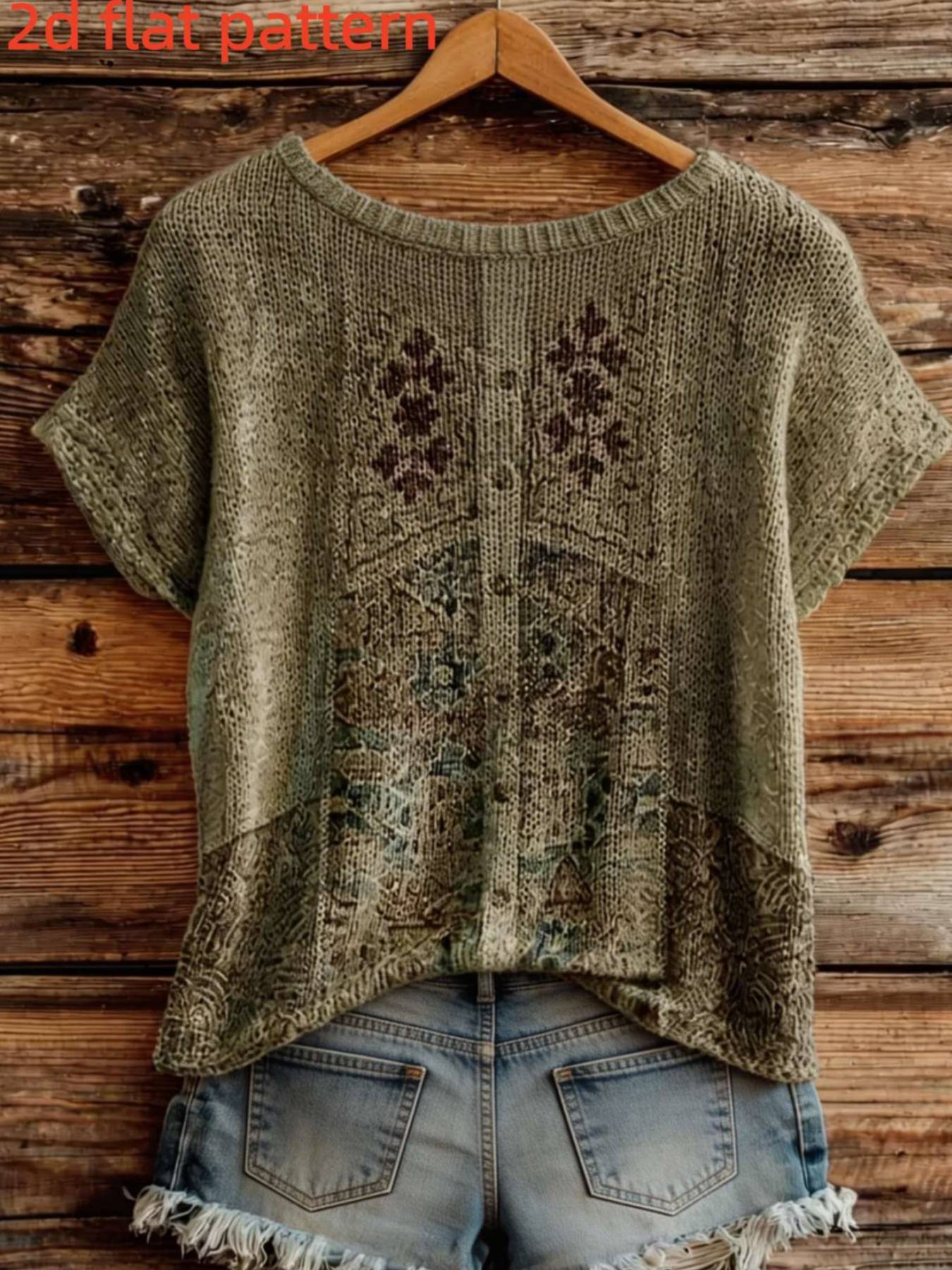 Diseño Estampado - Top de Muje - Summer Clothing Yarn reseña y precio
