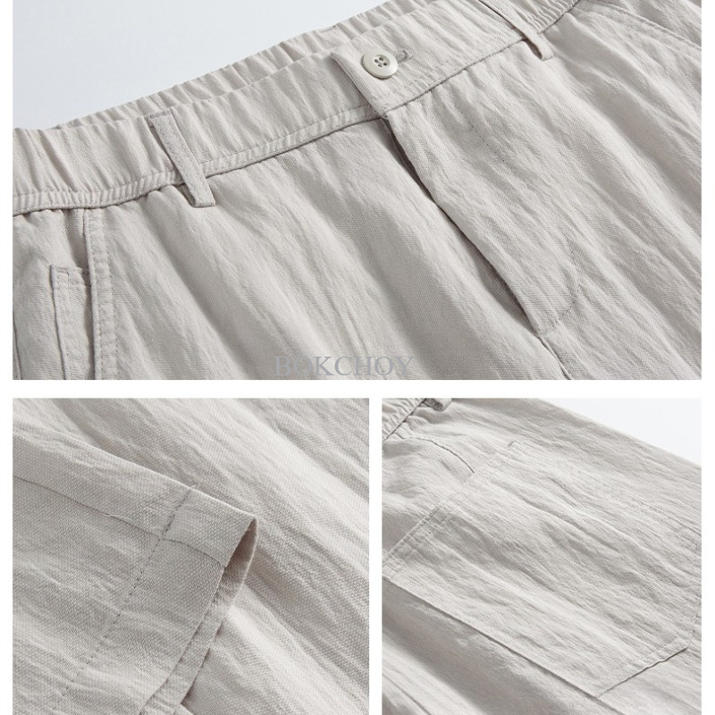 Pantalones Casuales de Lino Tr - Summer Clothing Men Linen reseña y precio