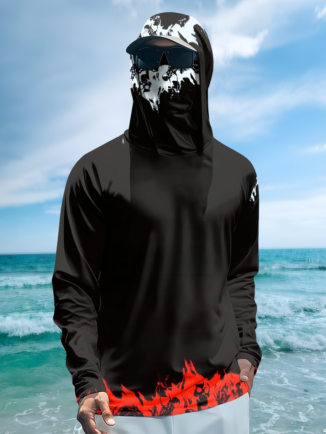 Camisa de pesca con capucha pa - Rash Guard Long Sleeve reseña y precio