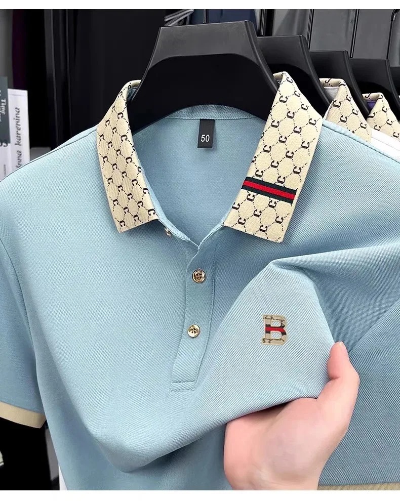 Polo de manga corta de marca d - Summer Clothing Men Linen reseña y precio