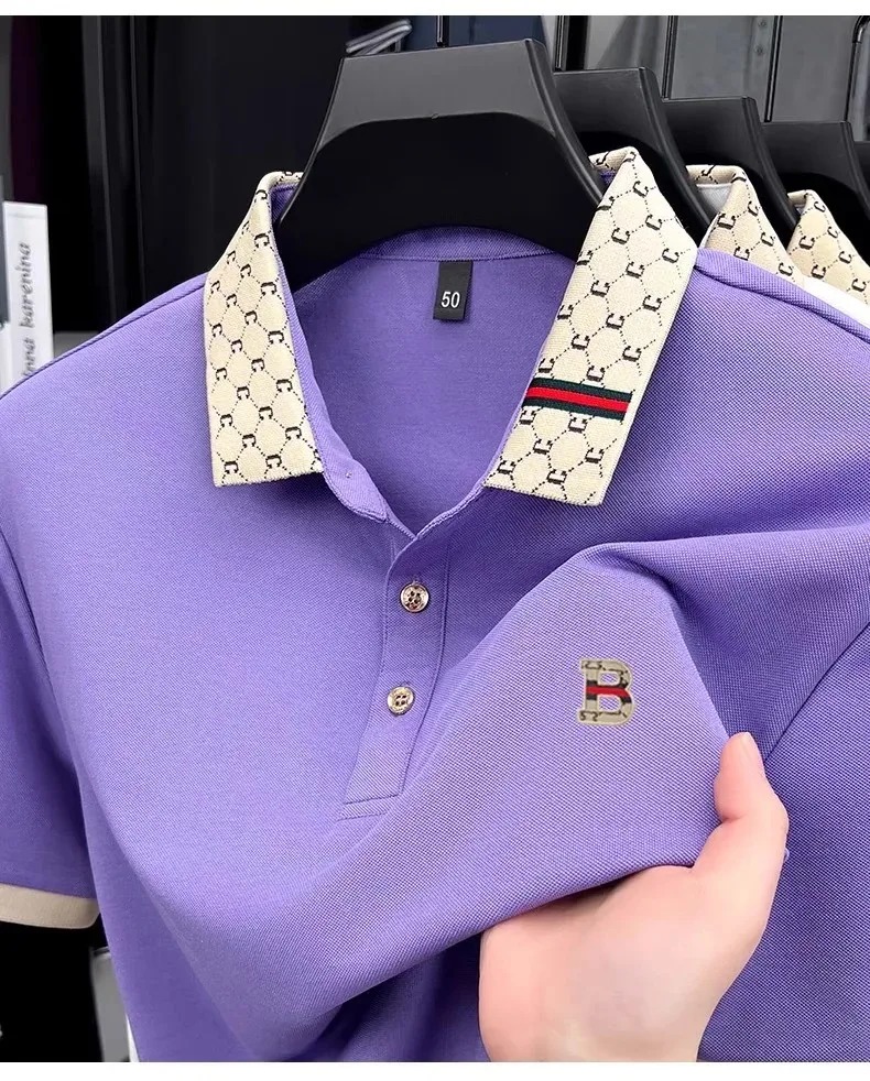 Polo de manga corta de marca d - Summer Clothing Men Linen reseña y precio