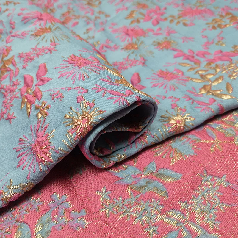 Tela de poliéster con brocado  - Summer Clothing Material reseña y precio