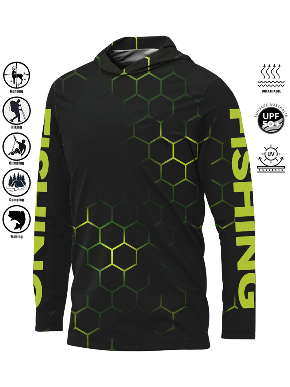 Camiseta de pesca MALFC Hood,  - Rash Guard Long Sleeve reseña y precio